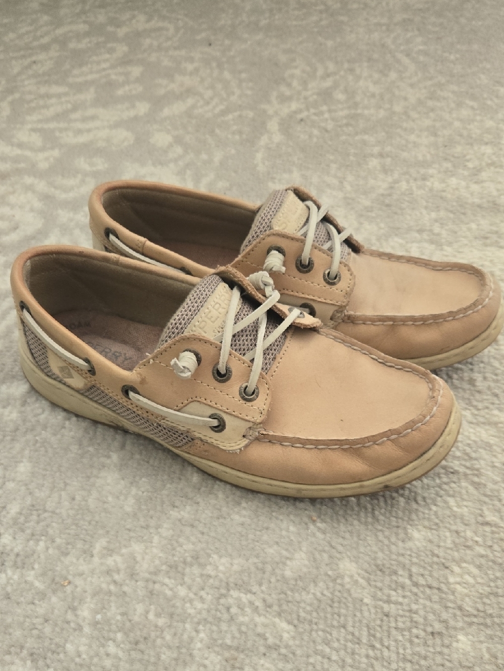 Sperry Tan Leather Boat Shoes
